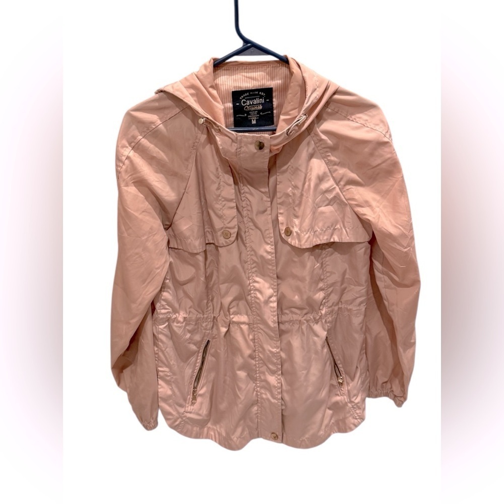 Cavalini Original Women's Hooded Utility Jacket Windbreaker Ladies Pink Medium